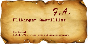 Flikinger Amarillisz névjegykártya